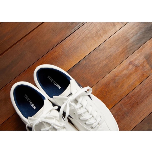 Tretorn Women’s 'Nylite Plus Canvas' Sneakers - White/Navy - Picture 7 of 10